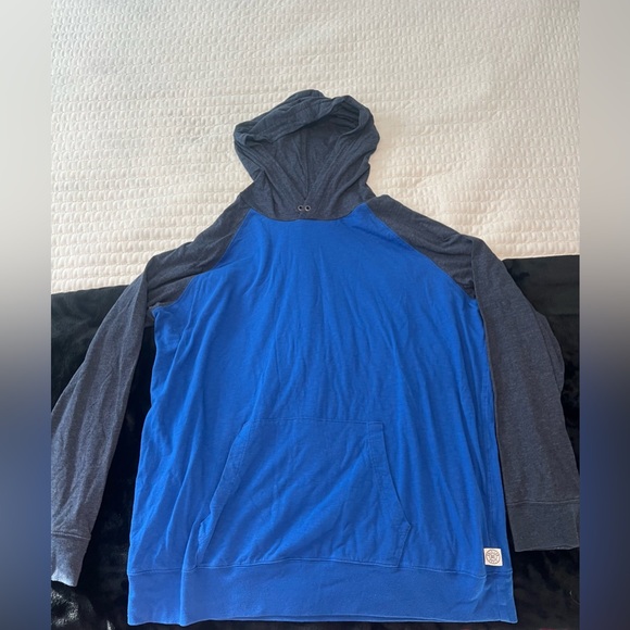 AE AMERICAN EAGLE Men’s Sweatshirt Hoodie Blue/Navy Blue Size XXL NO DRAWSTRING - Picture 1 of 3
